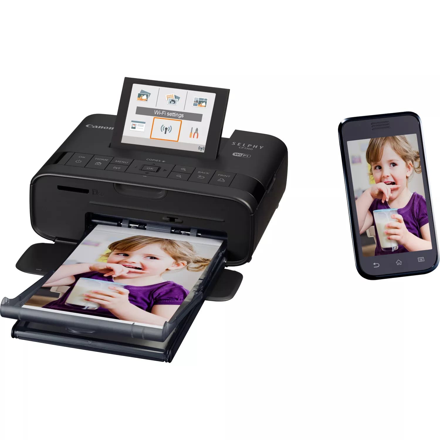 מדפסת ‏תמונות Canon SELPHY CP1300 קנון - צבע שחור יבואן רשמי