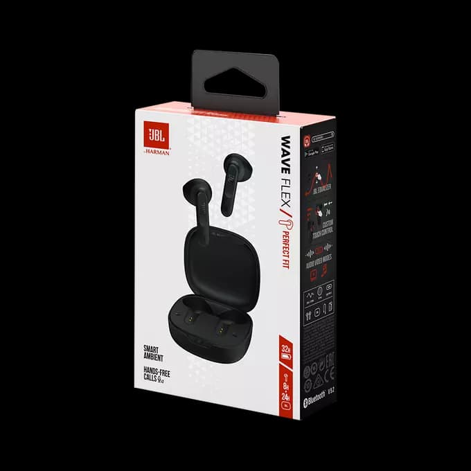 אוזניות ‏אלחוטיות JBL Wave Flex TWS שחור