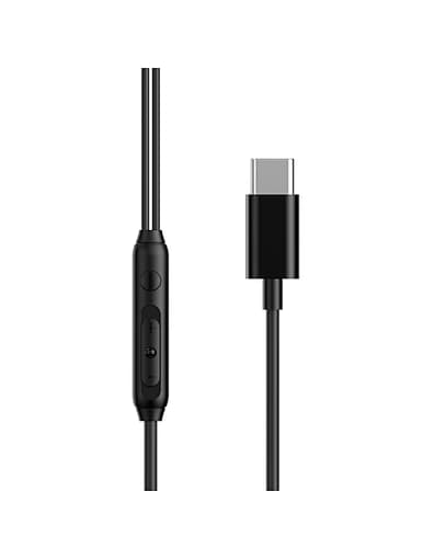 אוזניות לטלפון עם חיבור טייפ סי WiWU EarBuds EB314 Type-C - צבע שחור