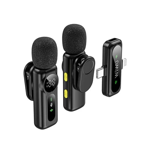 זוג מיקרופונים אלחוטיים לסמארטפון WIWU Wi-WM007 TYPE-C/ Lightning