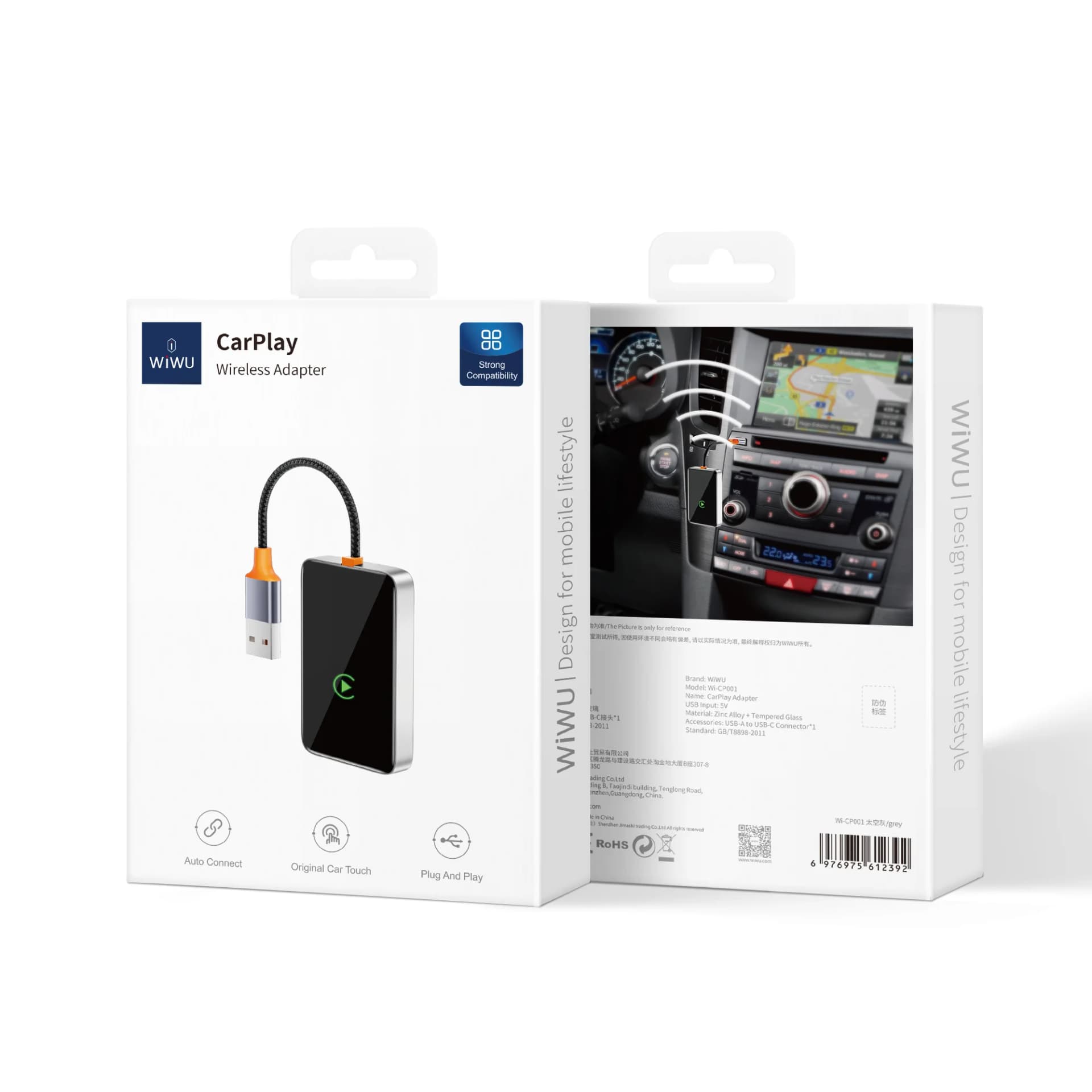 מתאם אלחוטי לרכב WIWU CarPlay Wi-CP002