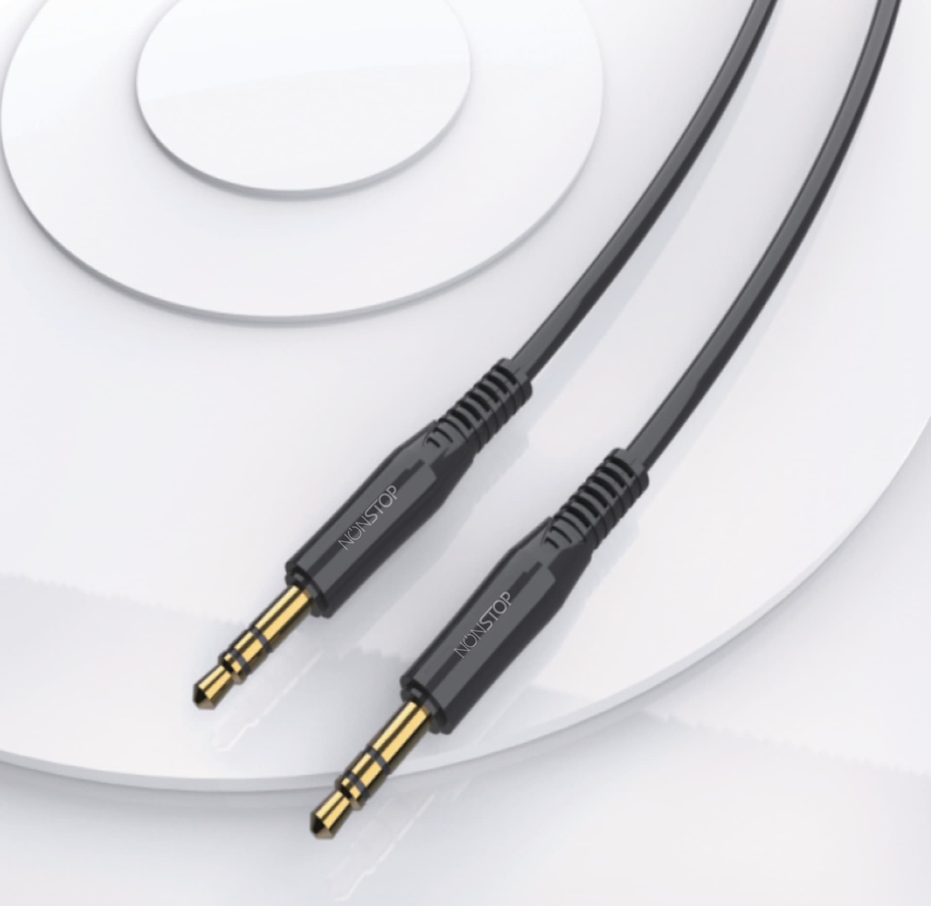 כבל NONSTOP PlugLine AUX 3.5mm 1m שחור