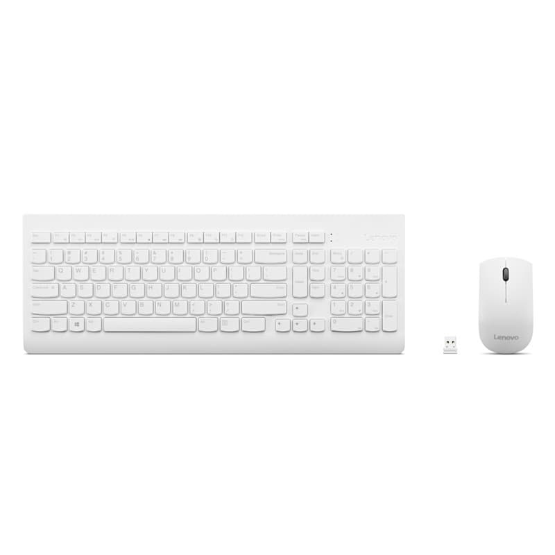 סט מקלדת ועכבר אלחוטי Lenovo 510 Wireless GX30W75337 בצבע לבן