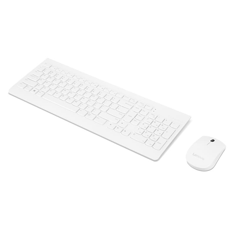סט מקלדת ועכבר אלחוטי Lenovo 510 Wireless GX30W75337 בצבע לבן