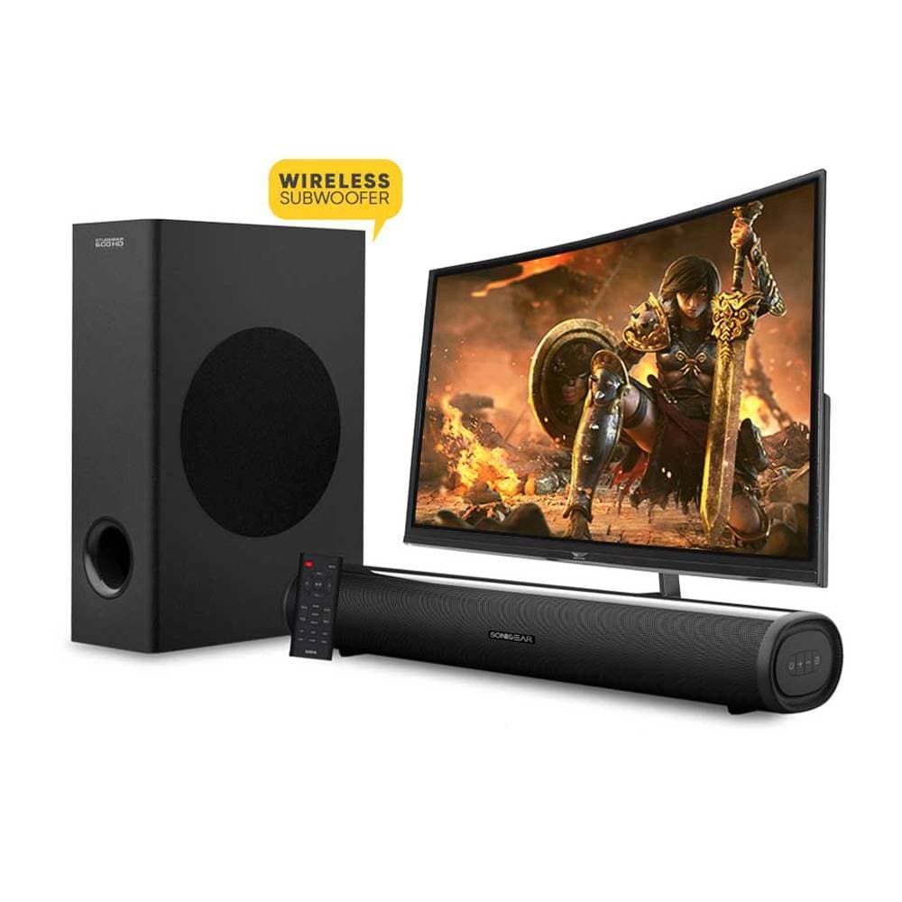 מקרן קול עם סאב וופר אלחוטי SonicGear STUDIOBAR 600 HD AirBass 120W 2.1