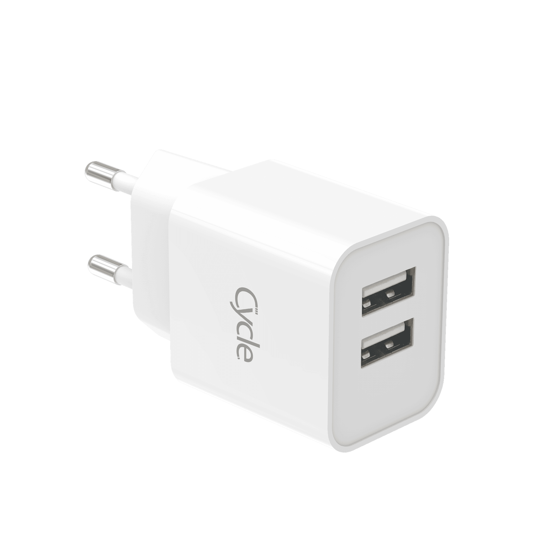 מטען קיר Cycle CYH2A-M עם 2 יציאות USB + כבל Micro USB