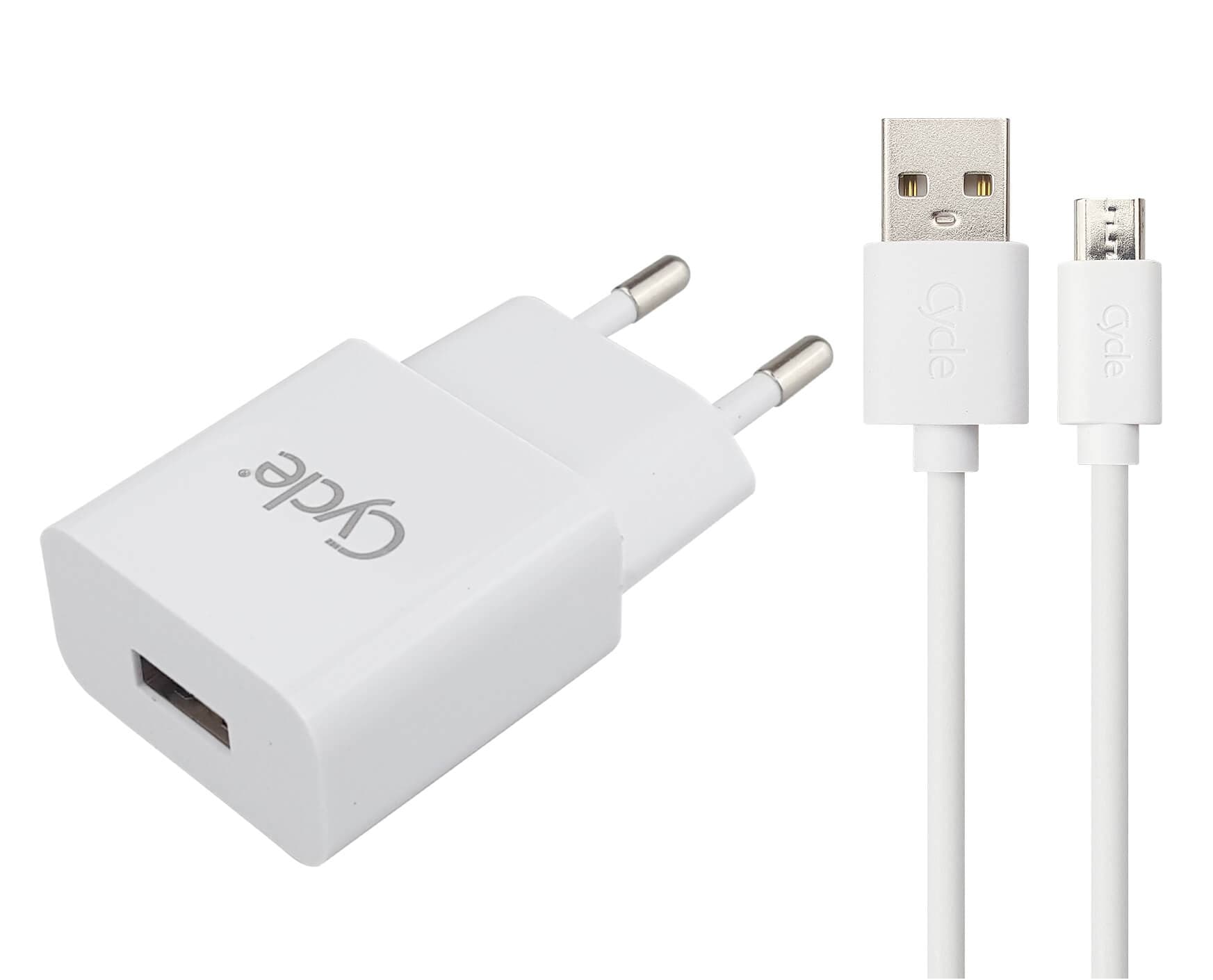 מטען בית Cycle CYH1A-M עם יציאת USB + כבל Micro