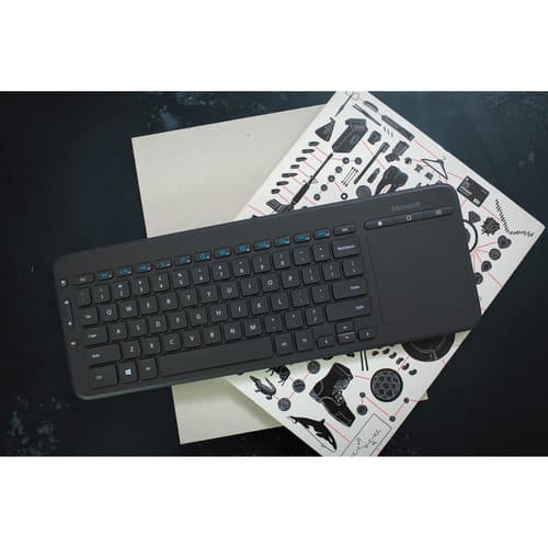 מקלדת עם משטח מגע Microsoft All-in-One Media Keyboard N9Z-00015 מיקרוסופט