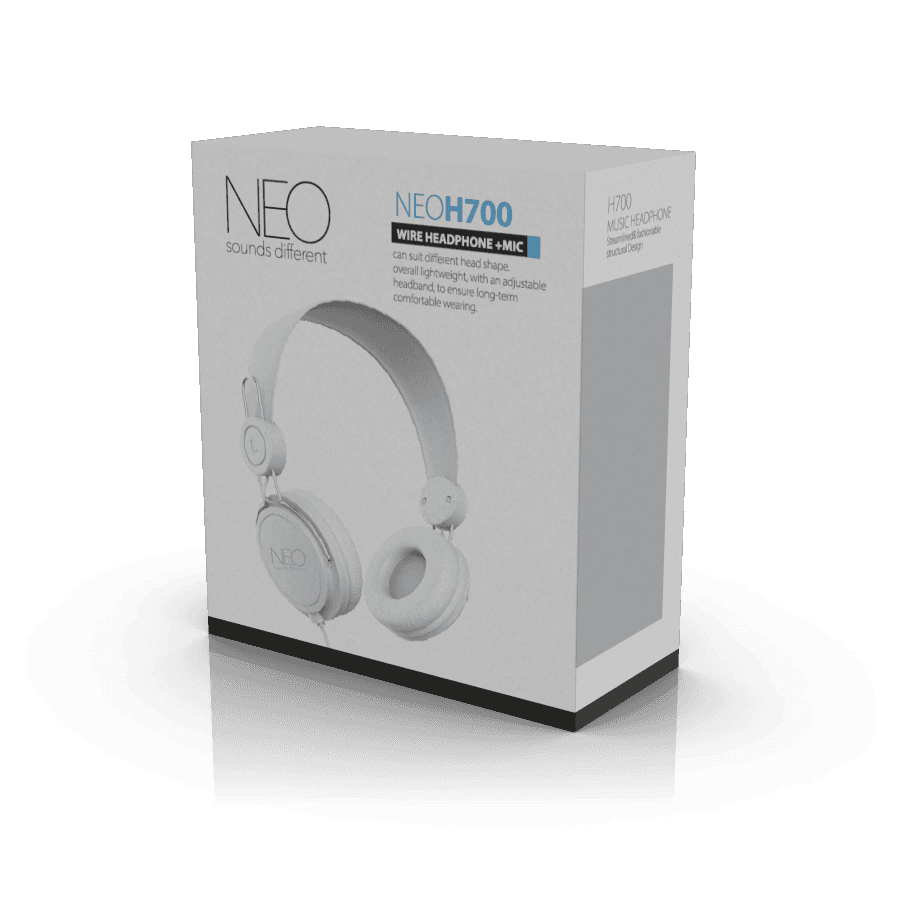 אוזניות קשת חוטיות NEO H700 לבן