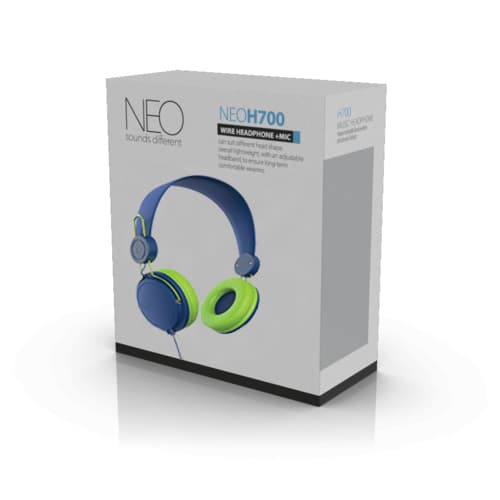 אוזניות קשת חוטיות NEO H700 כחול