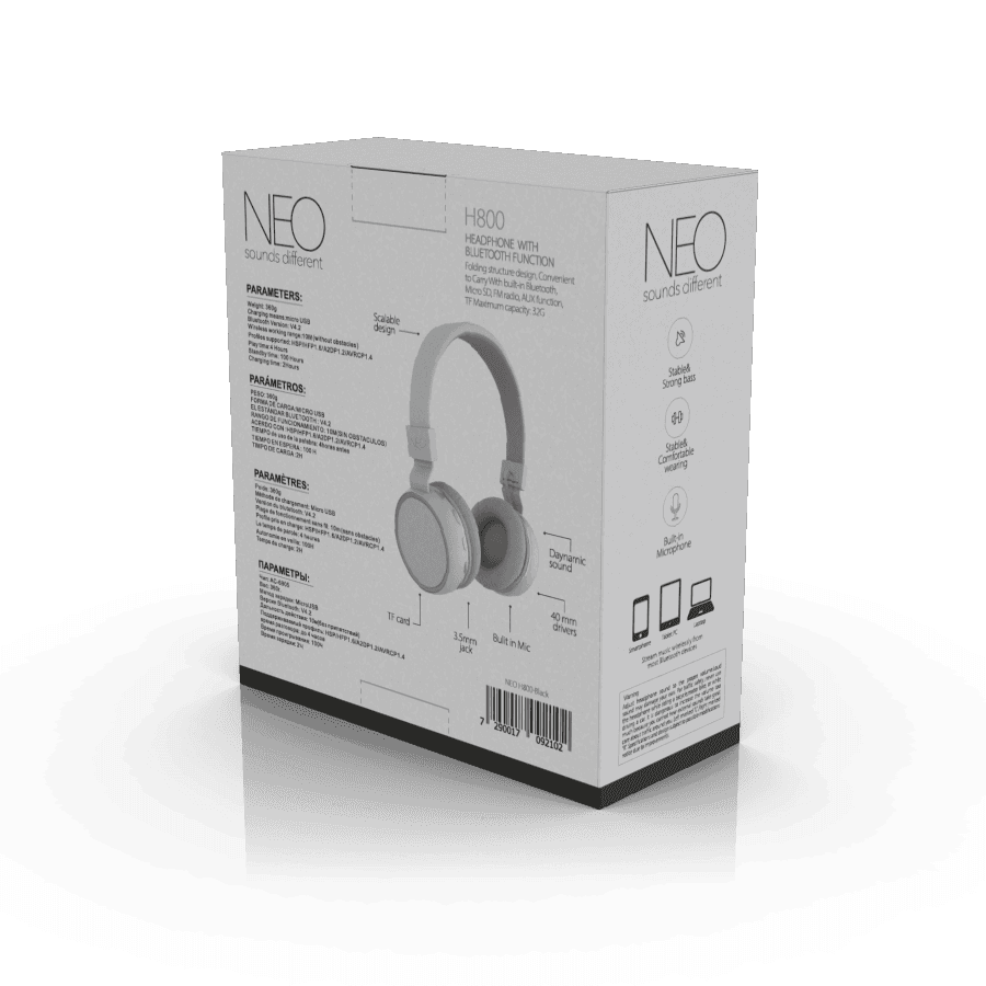 אוזניות קשת אלחוטיות NEO H800 לבן