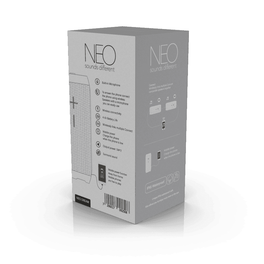 רמקול נייד NEO DREAM אפור