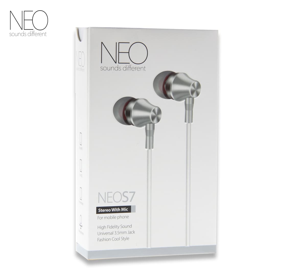 אוזניות חוטיות NEO S7 כסף