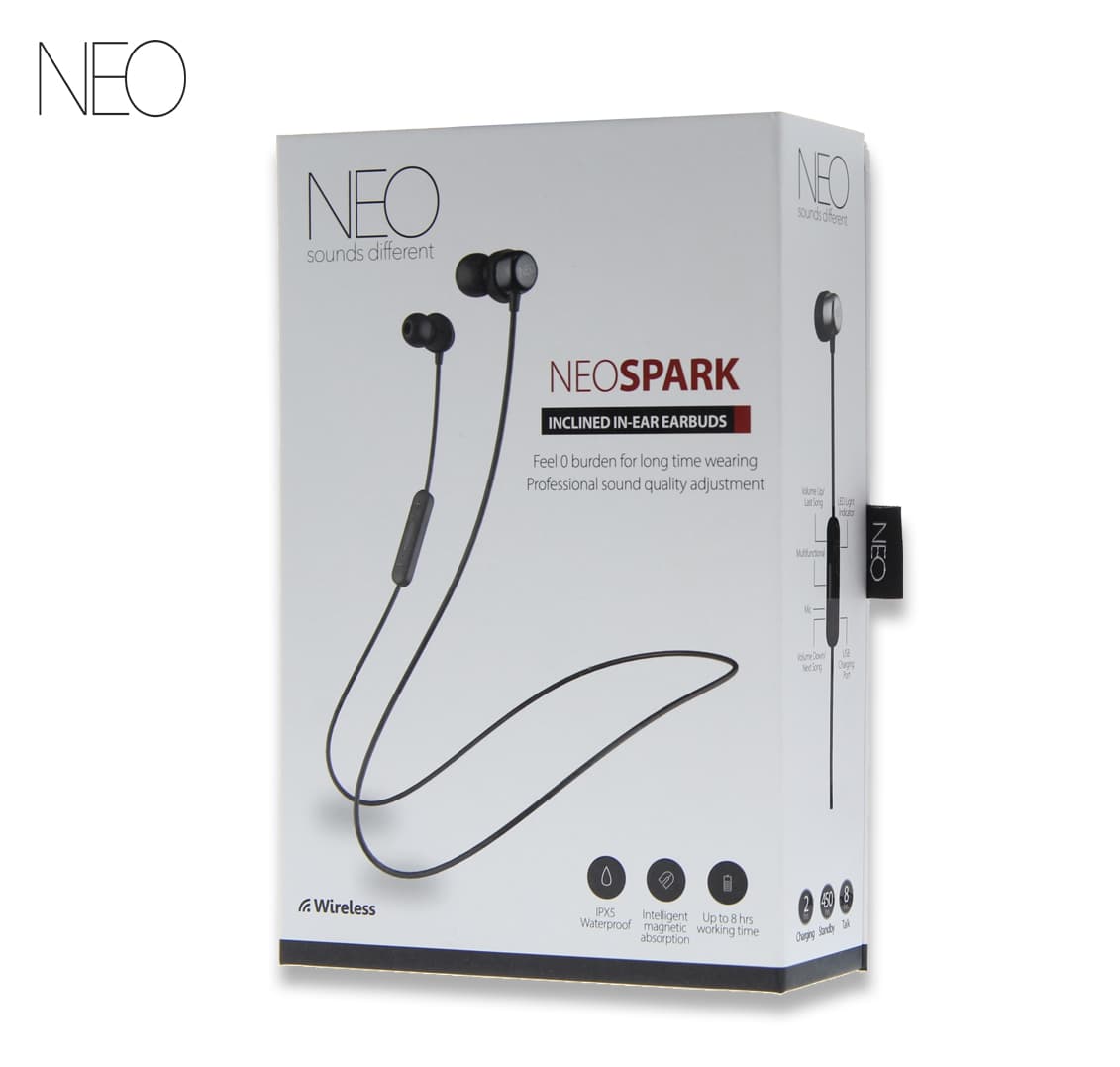 אוזניות ספורט אלחוטיות NEO SPARK שחור