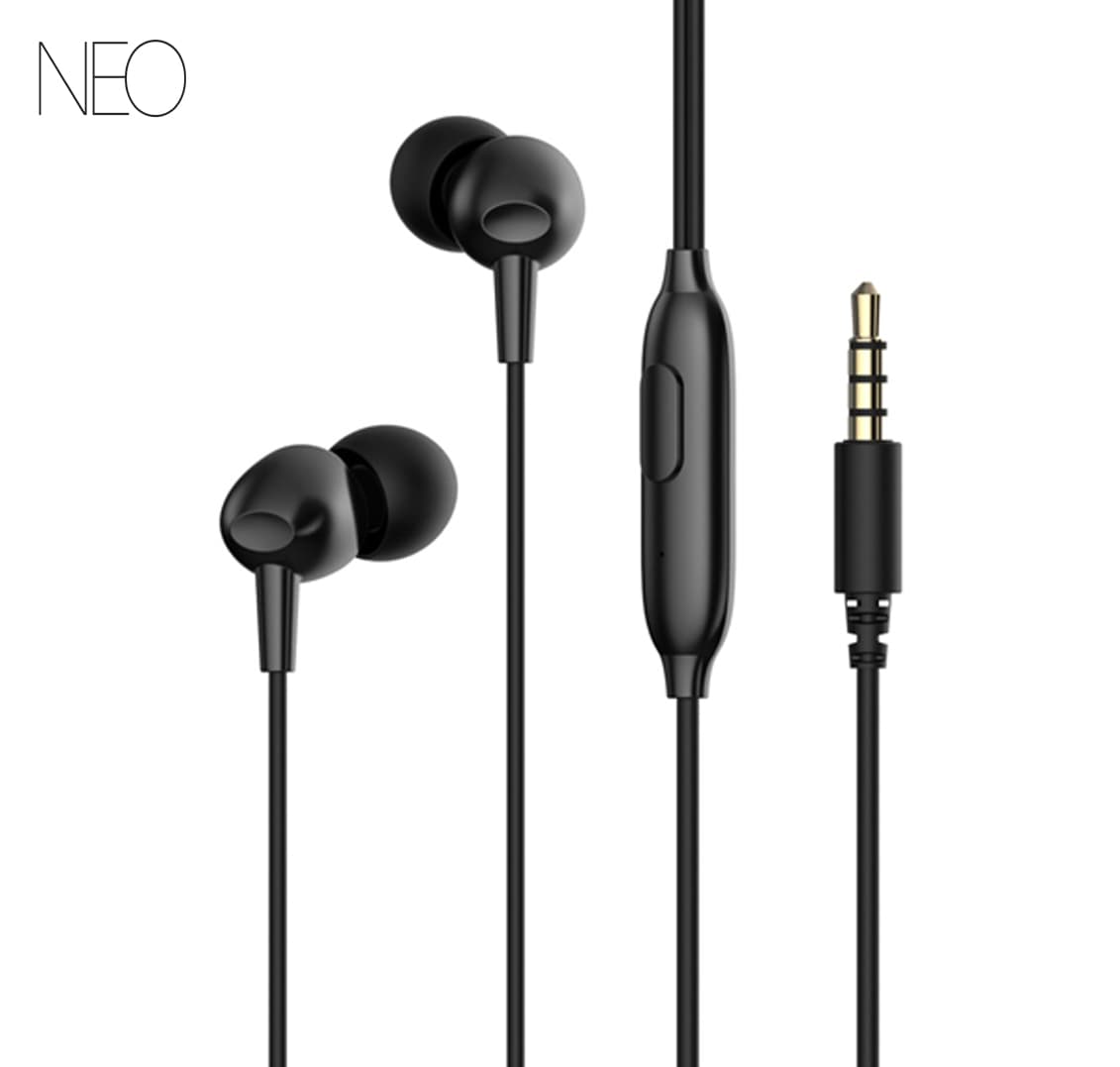 אוזניות חוטיות NEO PEAK שחור