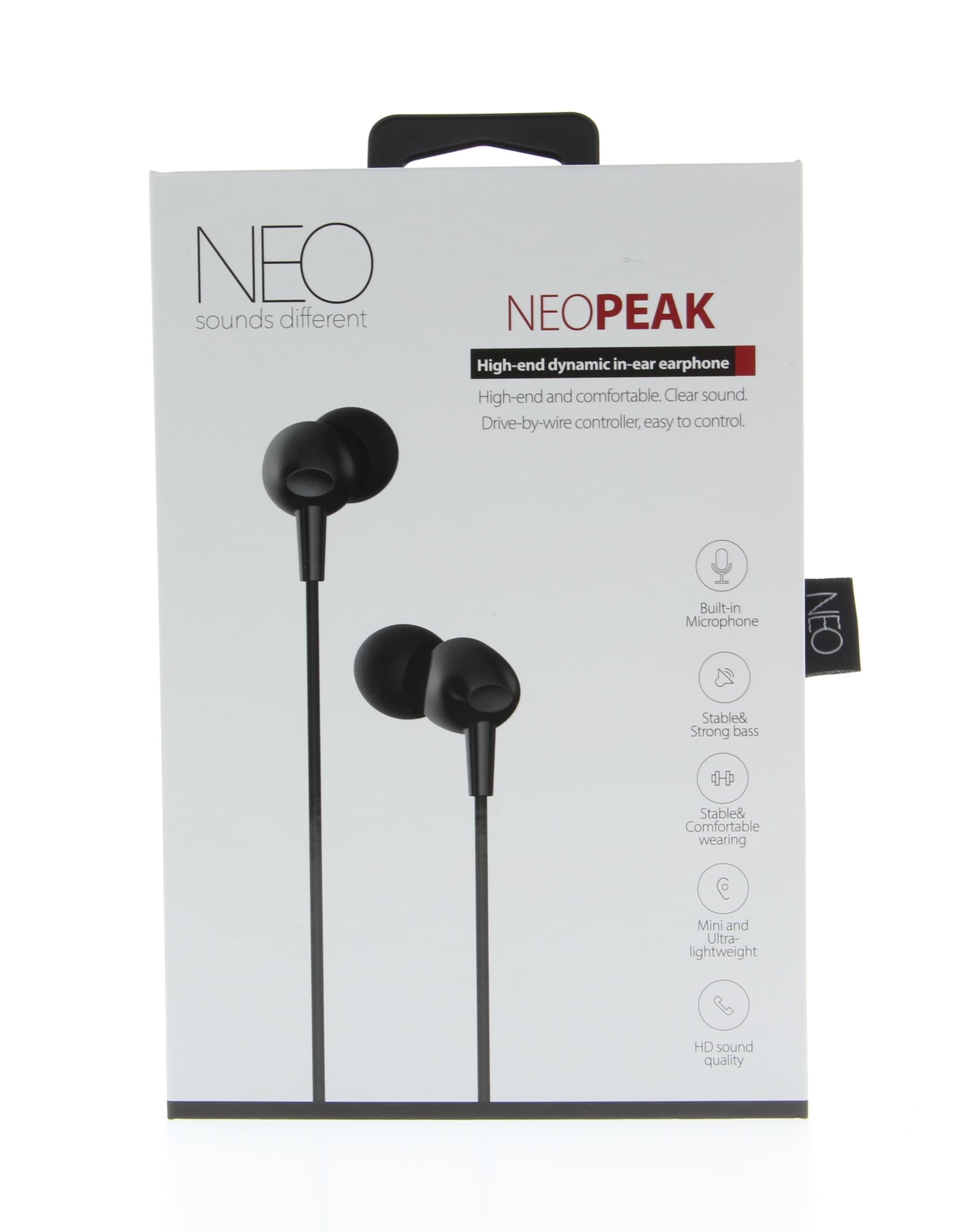 אוזניות חוטיות NEO PEAK שחור