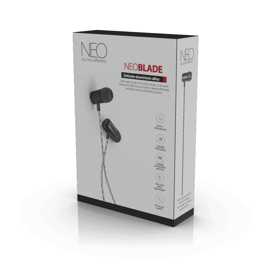אוזניות חוטיות NEO BLADE שחור