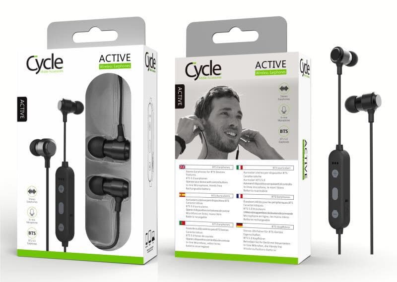 אוזניות אלחוטיות Cycle ACTIVE שחור