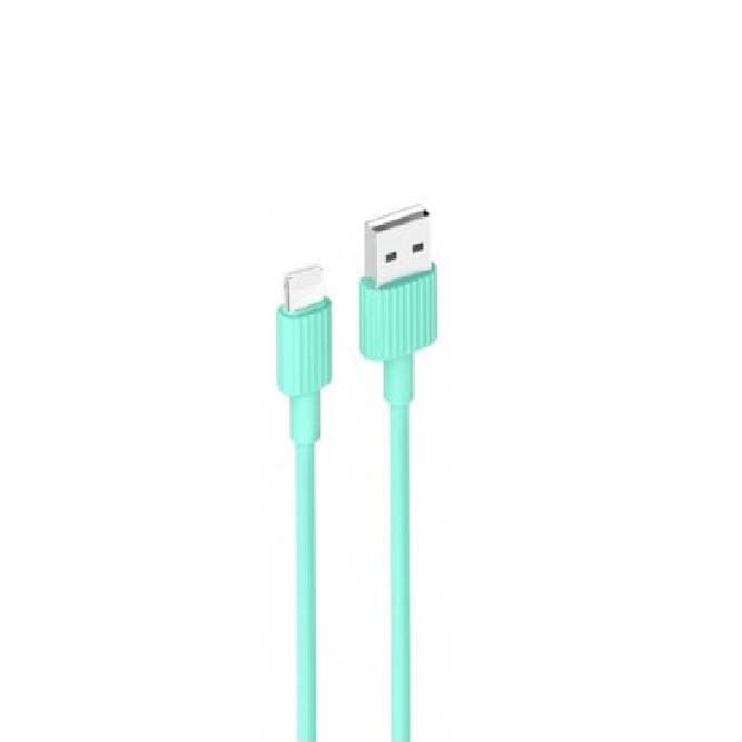 כבל טעינה והעברת נתונים לאייפון/אייפד XO NB-P156 Lightning באורך 1 מטר - ירוק