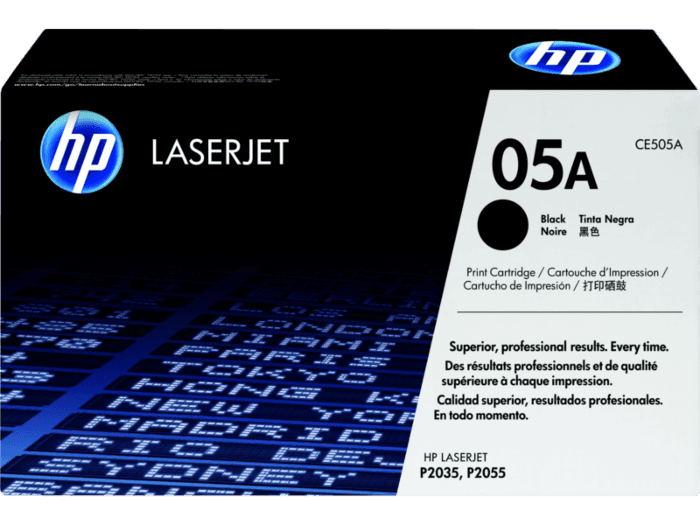 טונר שחור מקורי HP CE505A 05A (הספק 3,000 דף)