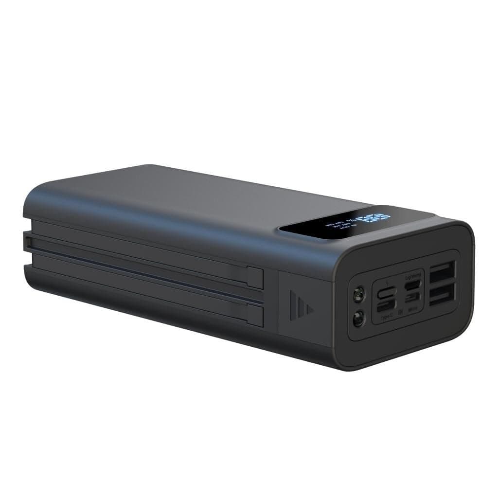 מטען נייד 30,000mAh XO PR142 עם כבלים מובנים