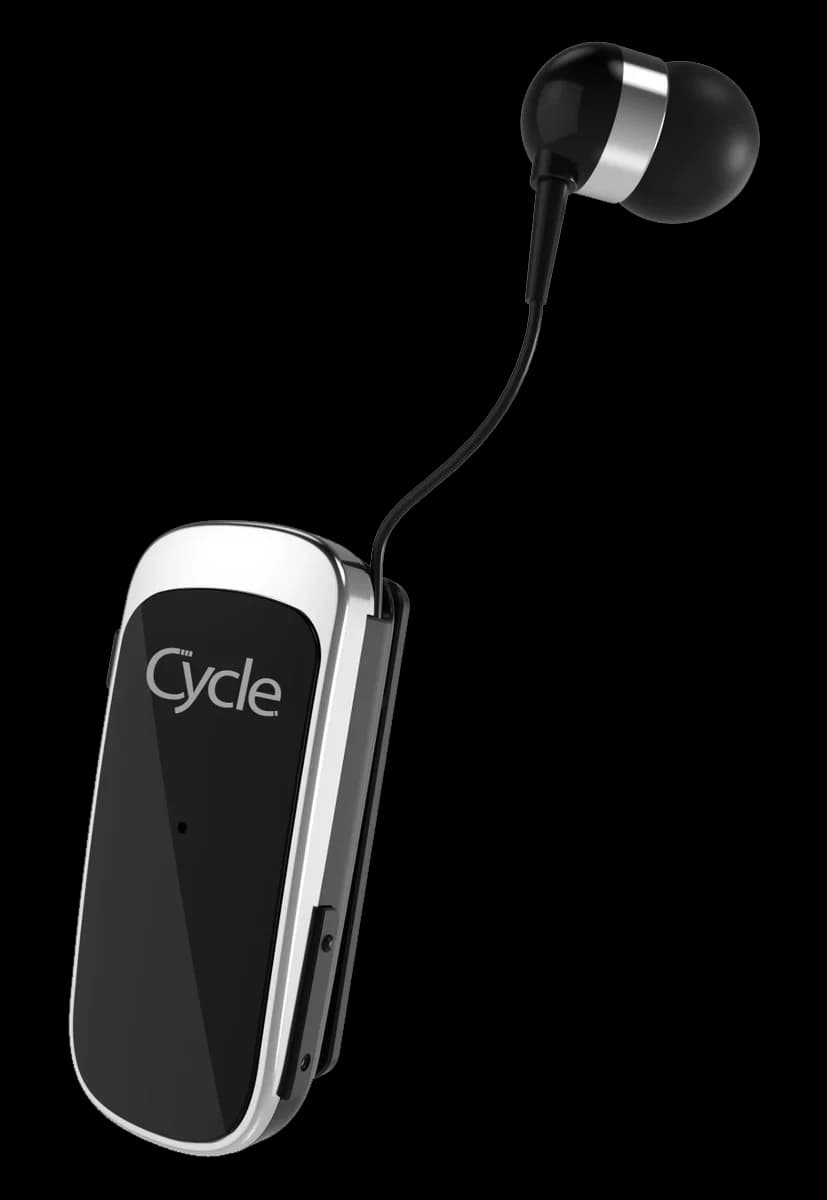 אוזניה אלחוטית Cycle Collar עם חוט נשלף - צבע שחור