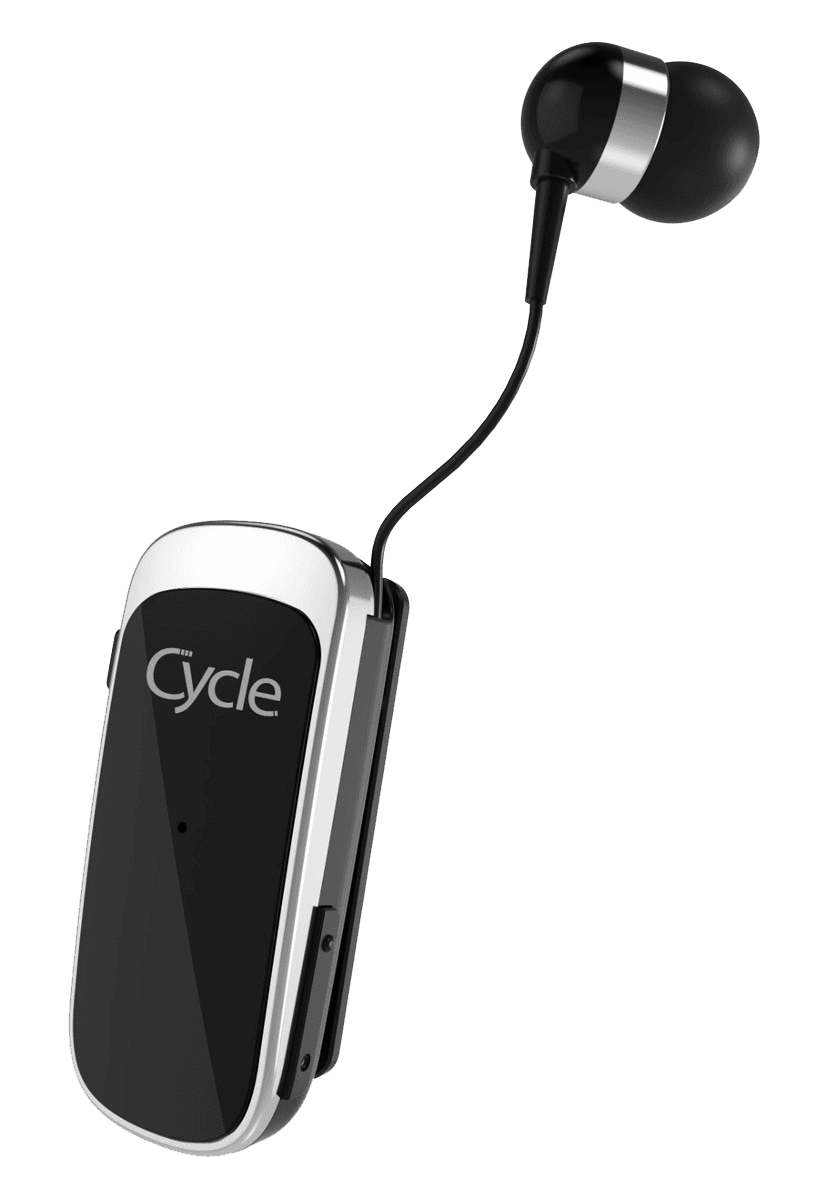 אוזניה אלחוטית Cycle Collar עם חוט נשלף - צבע שחור