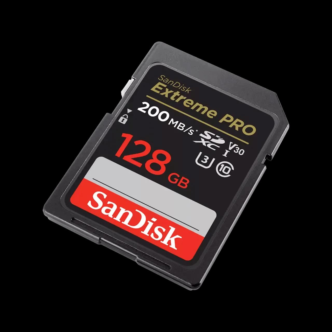 כרטיס זיכרון SanDisk Extreme Pro SDXC SDSDXXD-128G SD 200MB/s Class 10 U3 V30 נפח 128GB