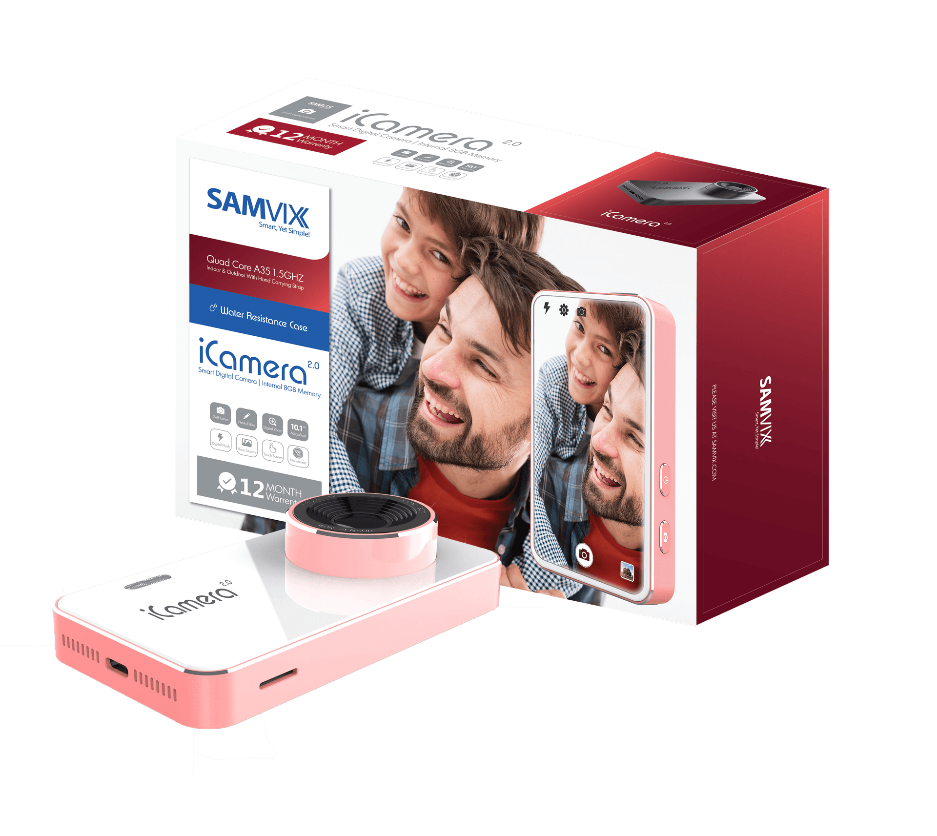 מצלמת 2.0 SAMVIX iCamera ורוד