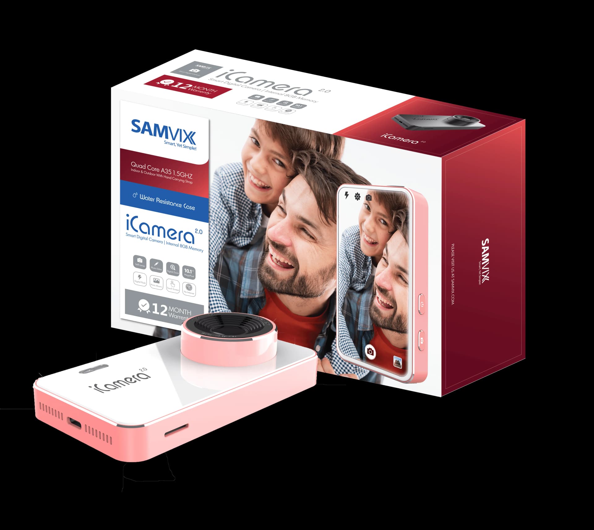 מצלמת 2.0 SAMVIX iCamera ורוד