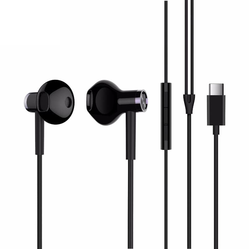 אוזניות סיליקון TYPE-C ZOOM שחור QIN2/F21