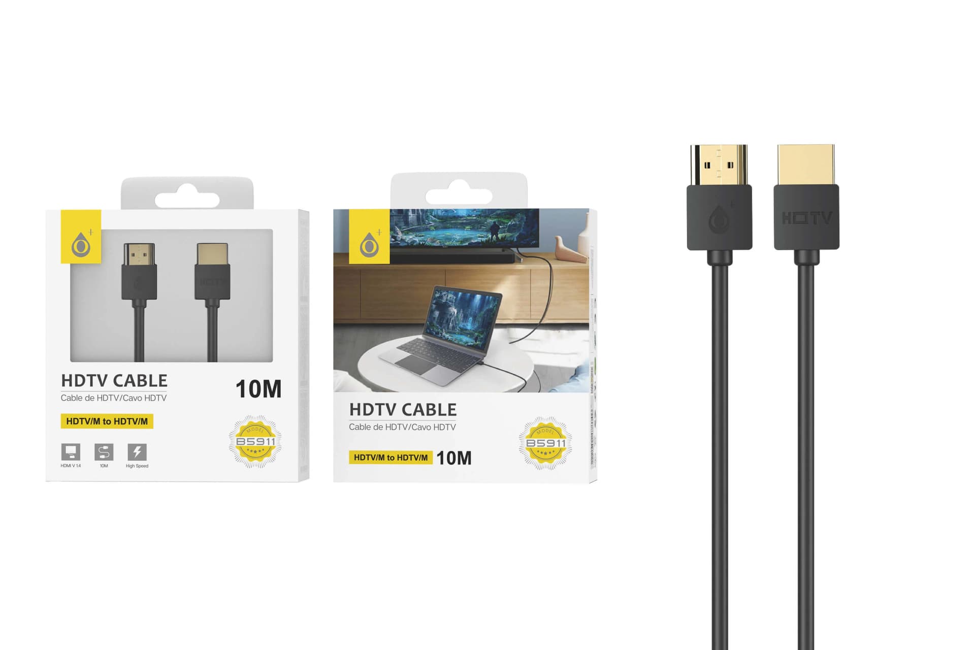 כבל HDMI 1.4 איכותי One Plus B5911 באורך 10 מטר