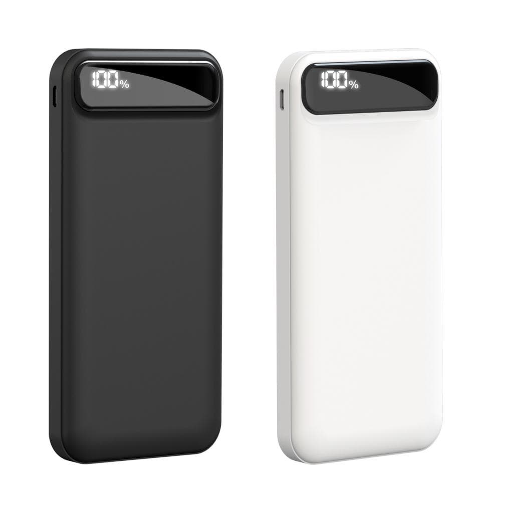 מטען נייד עם צג XO PR135 10,000mAh לבן