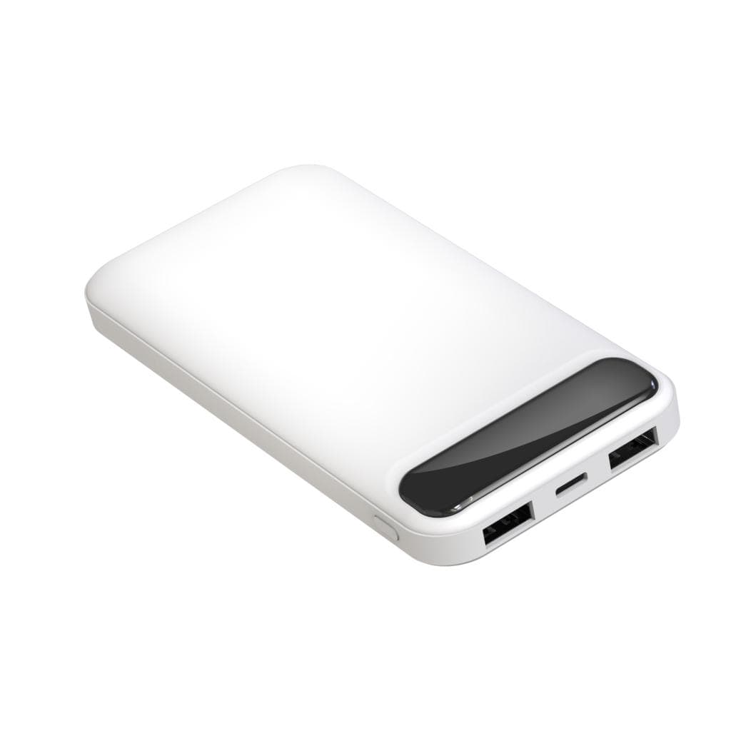 מטען נייד עם צג XO PR135 10,000mAh לבן