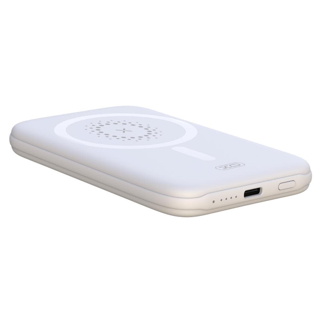 מטען נייד אלחוטי 5,000mAh-PD 20W סוללת גיבוי MagSafe XO-לבן