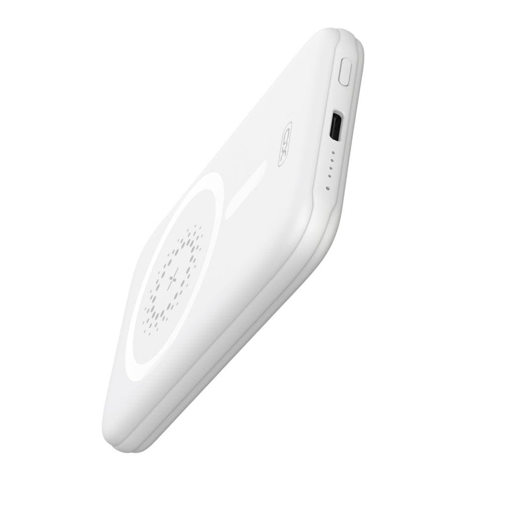 מטען נייד אלחוטי 5,000mAh-PD 20W סוללת גיבוי MagSafe XO-לבן