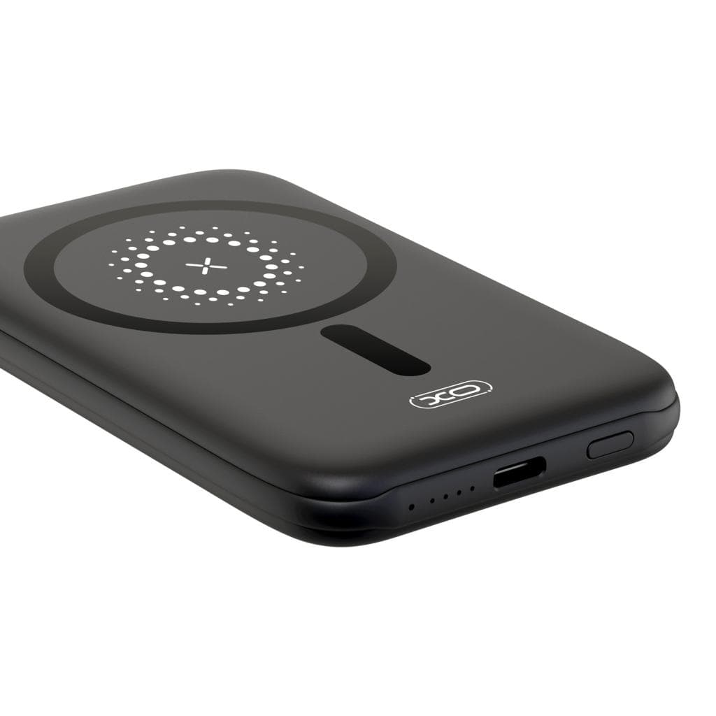 מטען נייד אלחוטי 5,000mAh-PD 20W סוללת גיבוי MagSafe XO-שחור
