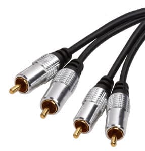 כבל אודיו HQ פרימיום 2xRCA מוזהב אורך 1.5 מטר