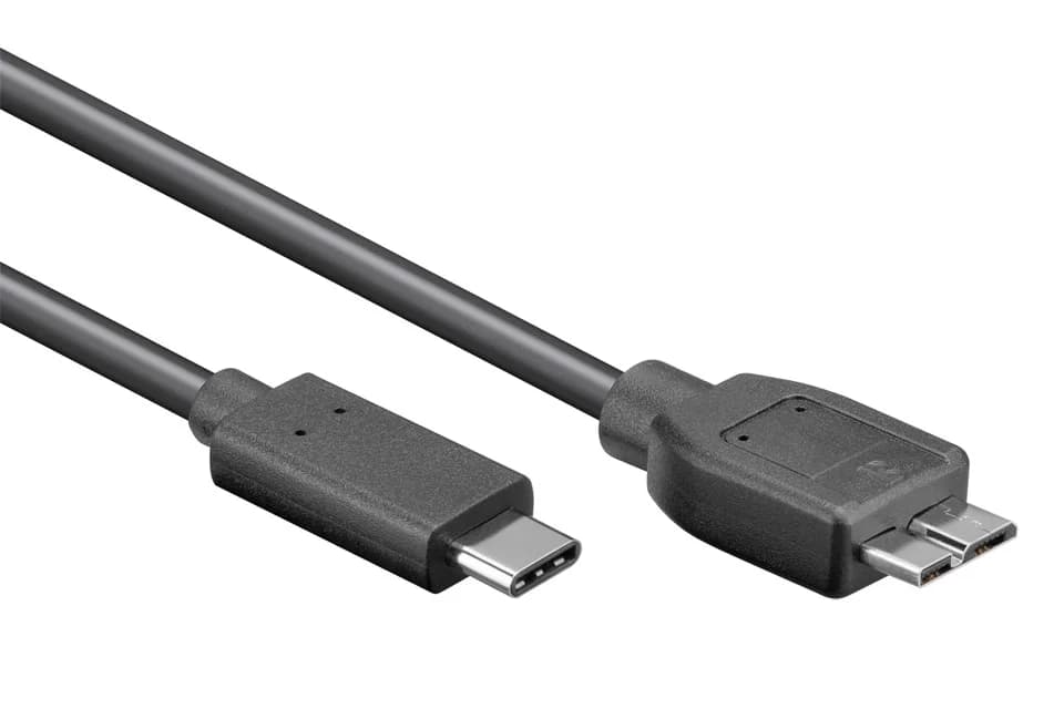 כבל לכונן קשיח חיצוני חיבור Type-C ל-Micro USB