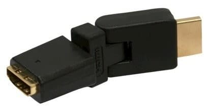 מתאם HDMI נקבה ל-HDMI זכר זוויתי מסתובב ב-180 מעלות אנכית + אופקית