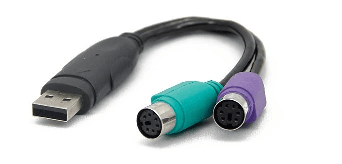 מפצל שני שקעי PS/2 ליציאת USB