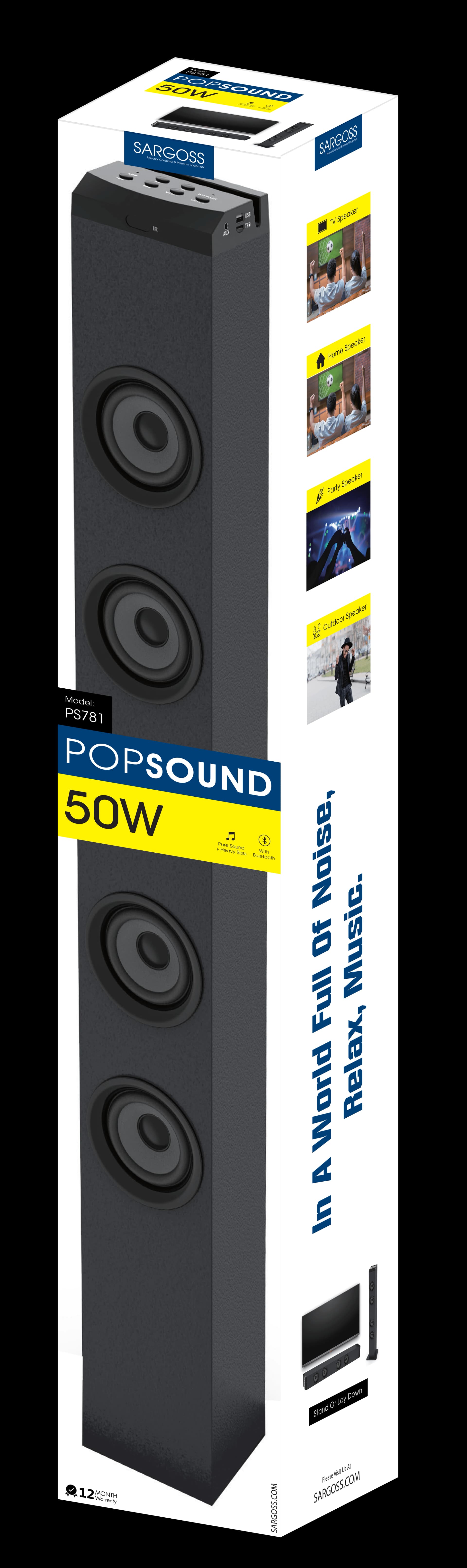 מקרן קול בלוטוס SAMVIX PS781 Sargoss Pop Sound 50W