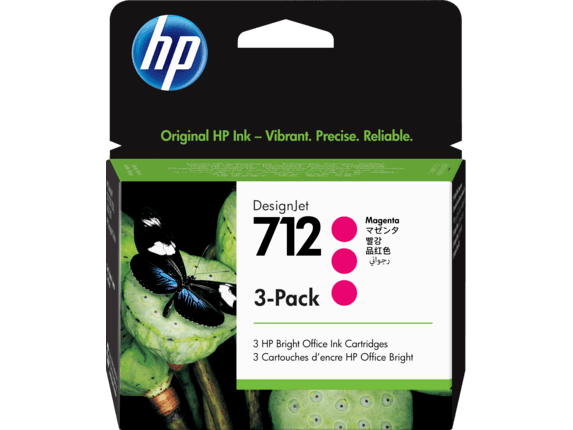 שלישיית ראשי דיו אדום מקורי HP 712 3ED78A 3-Pack