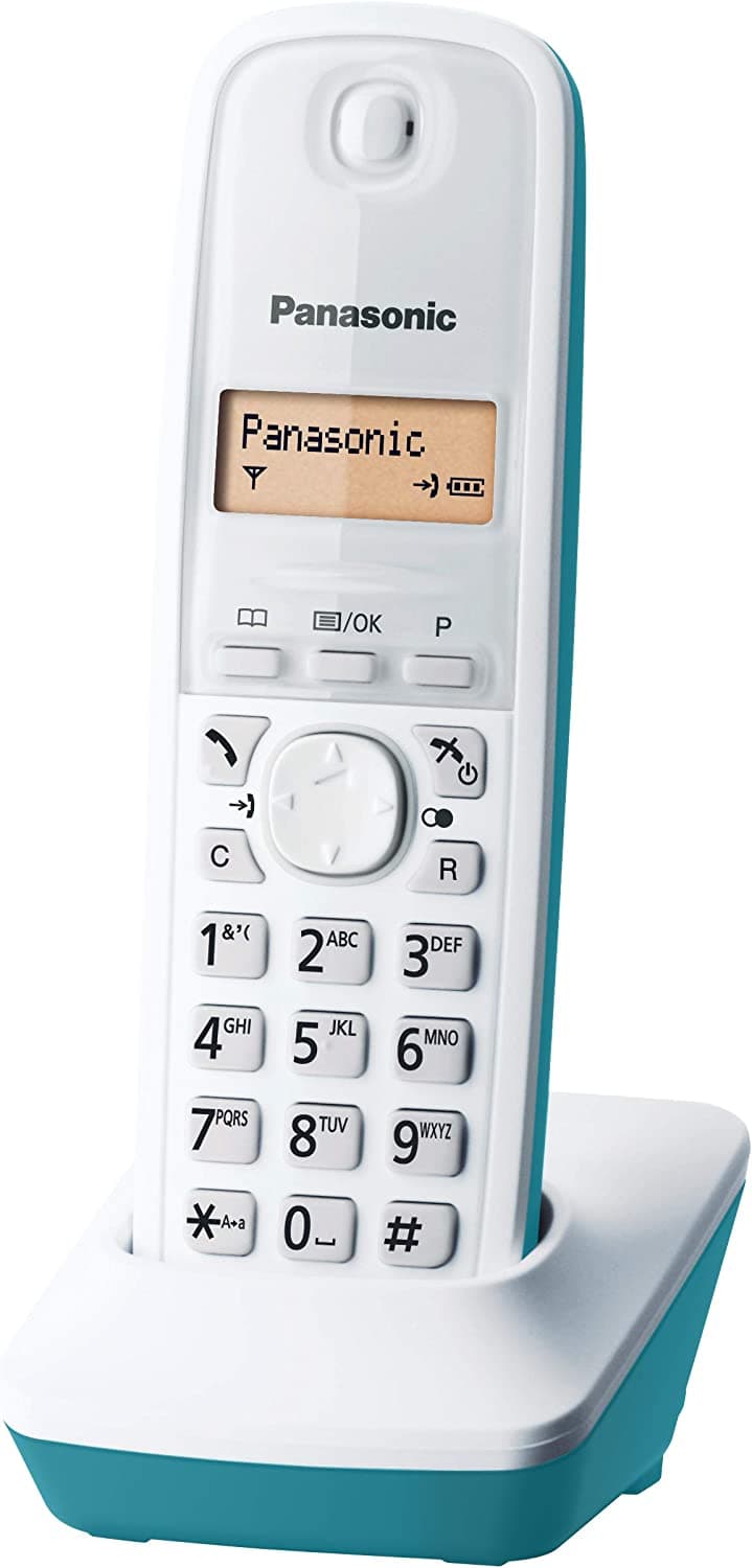 טלפון אלחוטי Panasonic KXTG1611 פנסוניק - צבע כחול/לבן