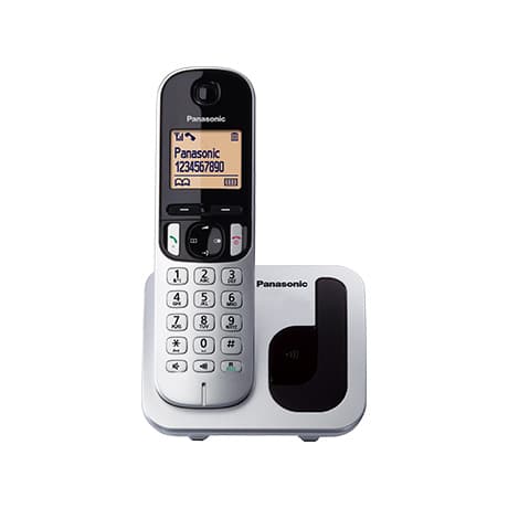 טלפון אלחוטי Panasonic KXTGC210 פנסוניק - צבע כסף/שחור