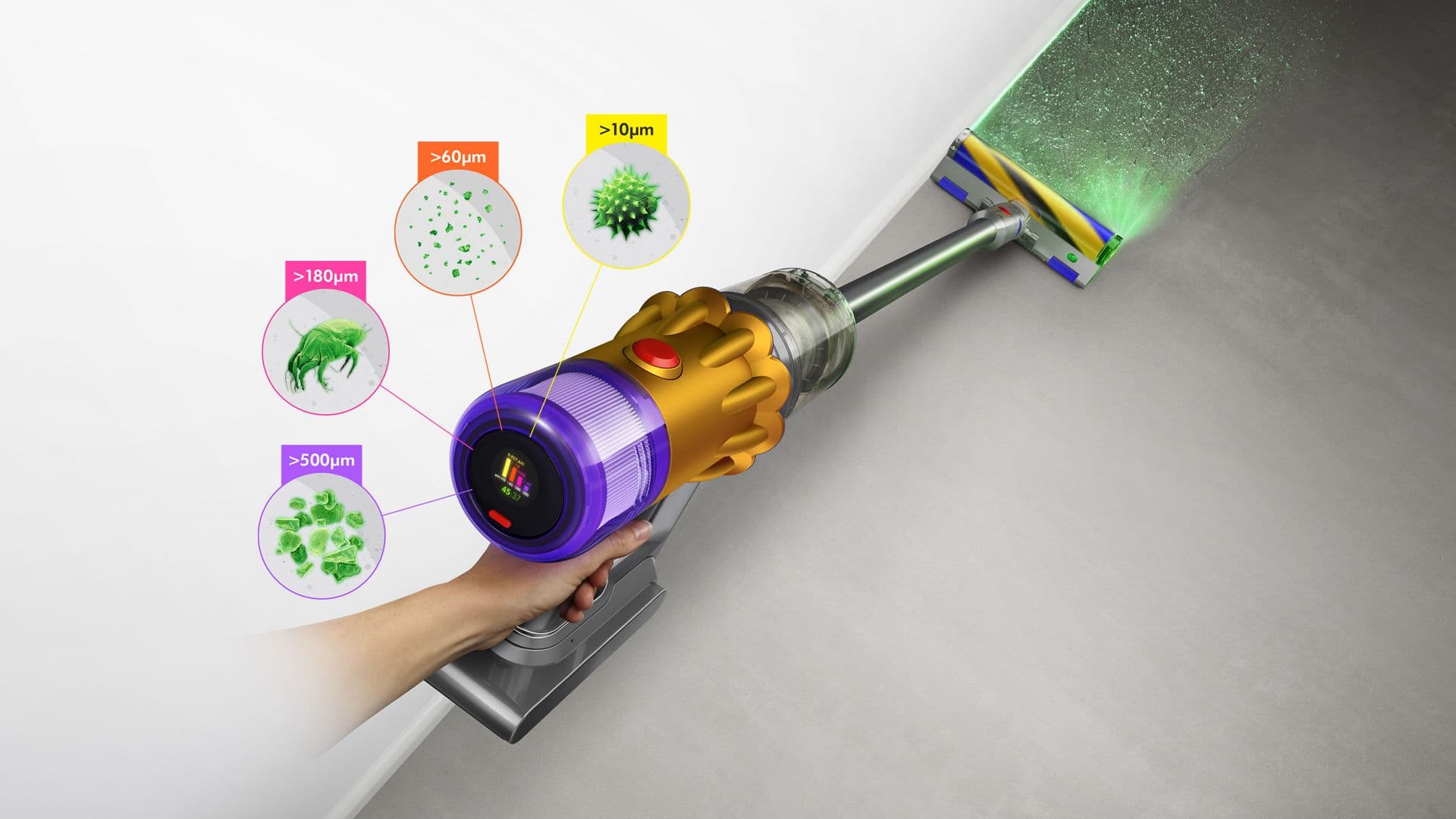 שואב אבק Dyson V12 Detect Slim Absolute שנתיים אחריות איסוף מבית לקוח