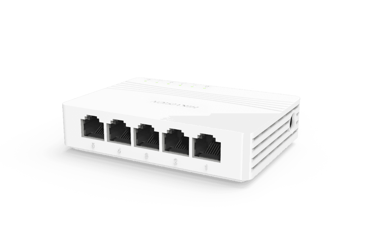 מתג שולחני לא מנוהל 5 יציאות HikVision DS-3E0505D-E 10/100/1000Mbps