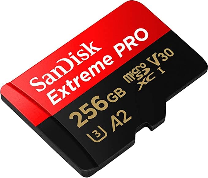 כרטיס זיכרון SanDisk Extreme Pro microSDXC SDSQXCD-256G A2 V30 נפח 256GB