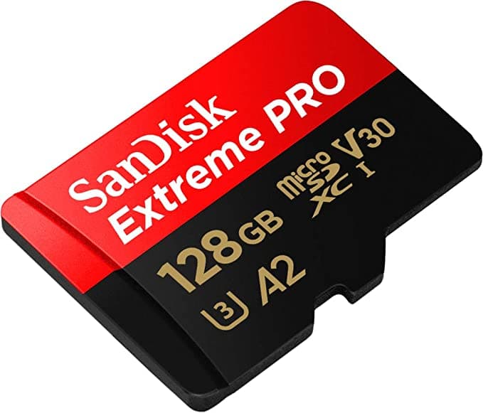 כרטיס זיכרון SanDisk Extreme Pro microSDXC SDSQXCD-128G A2 V30 נפח 128GB