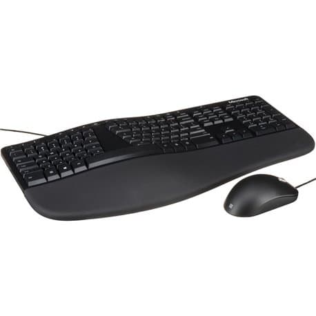 סט מקלדת ועכבר חוטי Microsoft Ergonomic Wired Desktop RJU-00016 ארגונומי